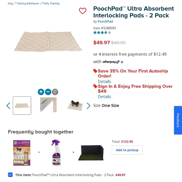 NWT: POOCHPAD, REUSABLE/WASHABLE ULTRA ABSORBENT LEAKPROOF POTTY PAD SYSTEM. - Picture 5 of 8